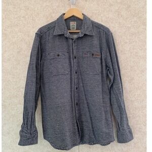 Dickie's Men's‎ Blue/White Button Down Size Large